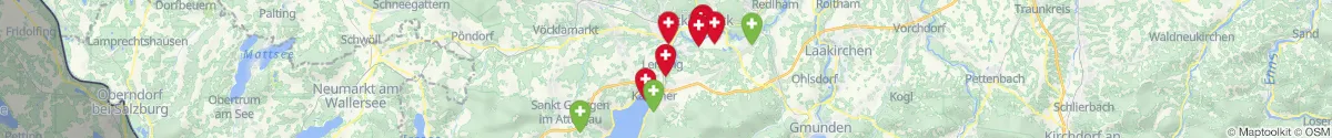 Kartenansicht für Apotheken-Notdienste in der Nähe von Schörfling am Attersee (Vöcklabruck, Oberösterreich)